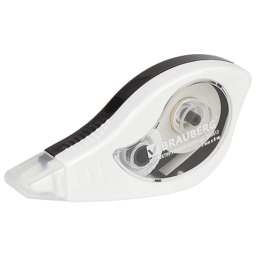 Корректирующая лента Brauberg Black&White (5ммх8м, белый корпус) арт.226813 Китай