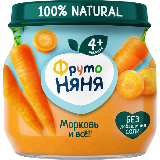 Пюре 80г ст/б морковное АО Прогресс Россия