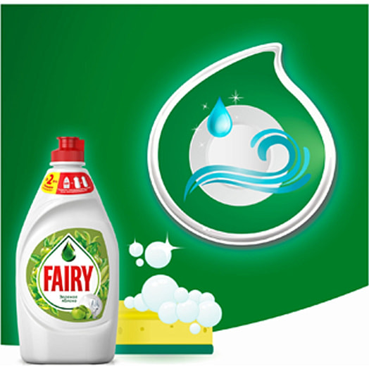Средство для мытья посуды Fairy 450мл Зеленое яблоко Procter & Gamble Россия