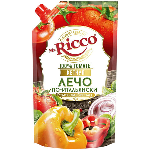 Кетчуп Mr.Ricco Лечо по-итальянски 300г дой-пак АО Казанский ЖК Россия