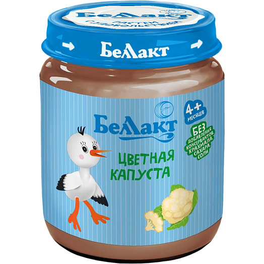 Пюре Пюре Беллакт 100г ст/б цветная капуста с 5 мес. Беларусь