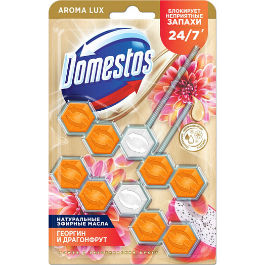 Блок для очищения унитаза 100г Power 5 Экзот. букет Дуо Unilever Россия Domestos
