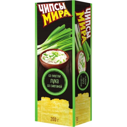 Чипсы Мира 200г со вкусом лука со сметаны Мира Беларусь Мира