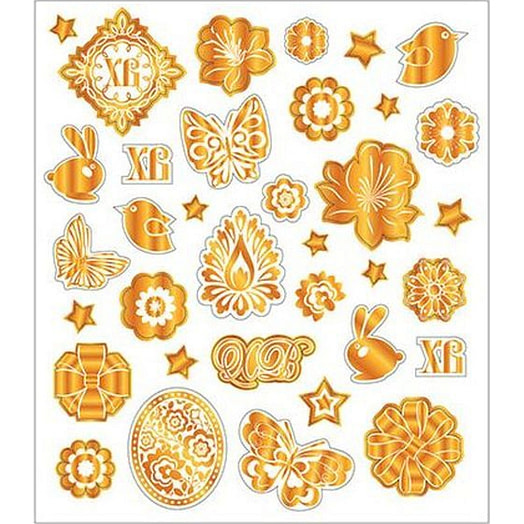Наклейки для пасхального декора Золотое сияние (200шт) АМП-ПРО Россия Светлый праздник