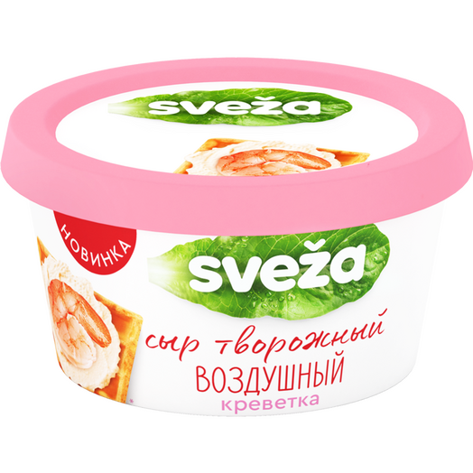 Сыр творожный Свежа Воздушный Креветка 60% 120г ОАО Савушкин продукт Беларусь Савушкин продукт
