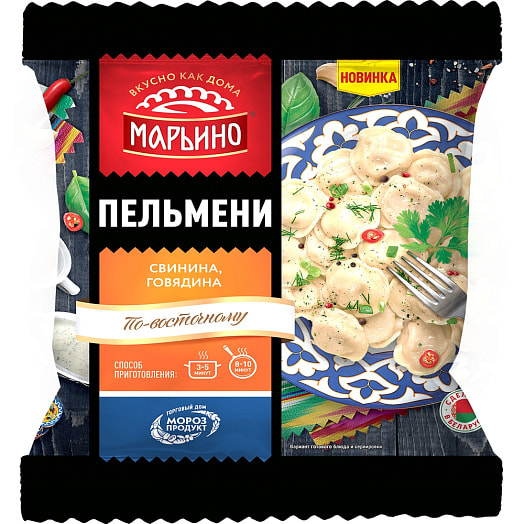 Пельмени по-восточному 400г со свининой и говядиной Морозпродукт Торговый дом Беларусь Марьино