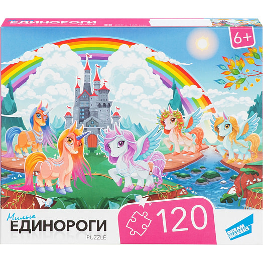 Пазлы 120 Единороги арт.RI1204C ООО Желтый крокодил Беларусь DREAM MAKERS-BOARD GAMES