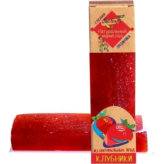 Натуральный мини-мармелад из ягод клубники 50г ООО ЭЛЬ-ГРУПП Россия Любэль