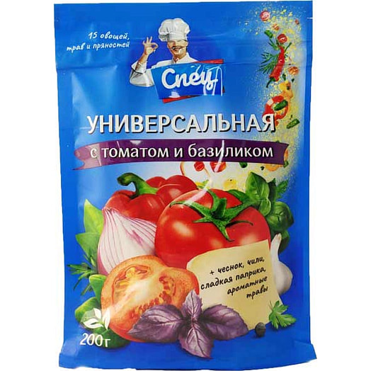 Приправа универсальная 200г с томатом и базиликом Беларусь