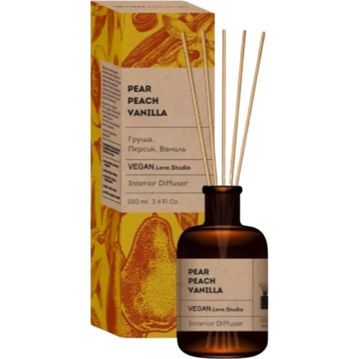 Декоративный ароматизатор Love.Studio Pear, Peach, Vanilla 100мл Дельта парфюм Россия