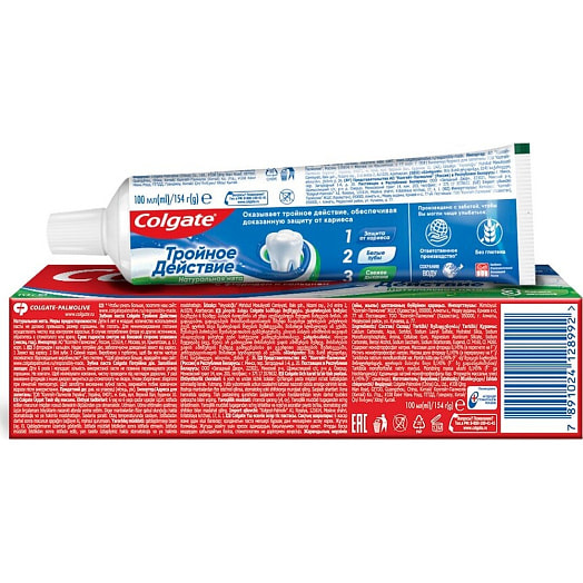 Зубная паста Colgate 100г Тройное действие Colgate-Palmolive Китай