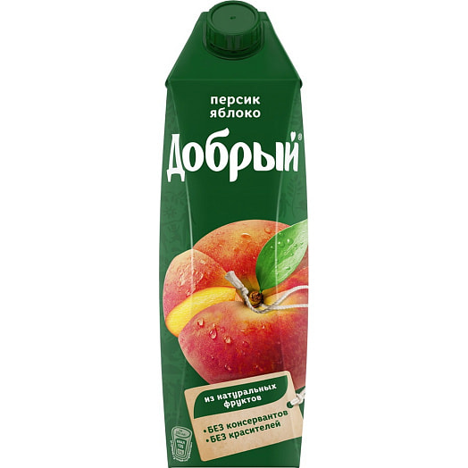 Нектар Добрый 1л персик-яблоко Coca-Cola Беларусь Добрый