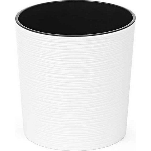 Кашпо белое пластмассовое 19 см арт.LA721-05 ИООО Белбогемия Польша