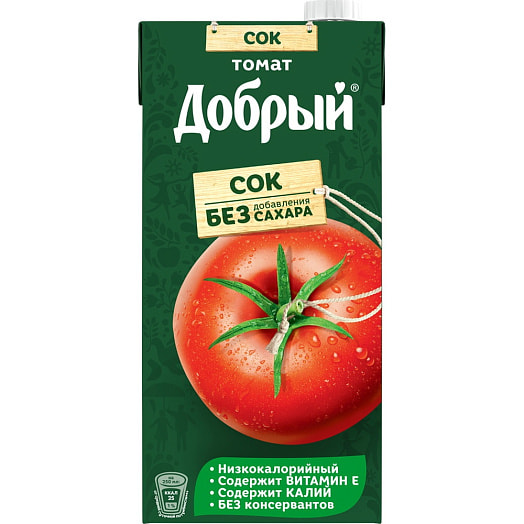 Сок Добрый 2л тетра-пак томатный с солью Россия Добрый