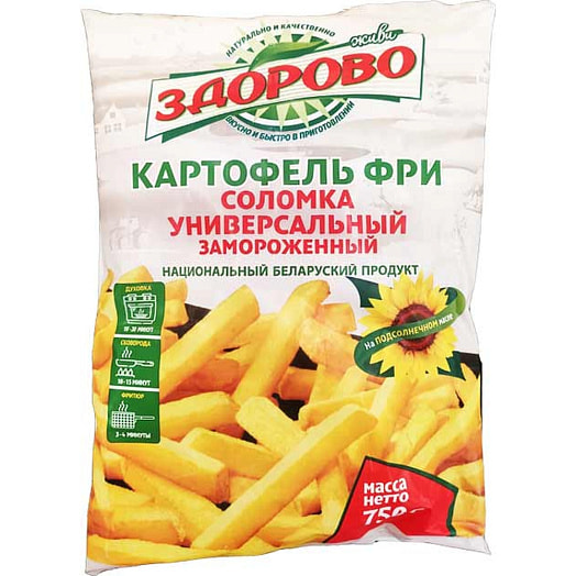 Картофель фри 750г пл. соломка Польша Живи Здорово