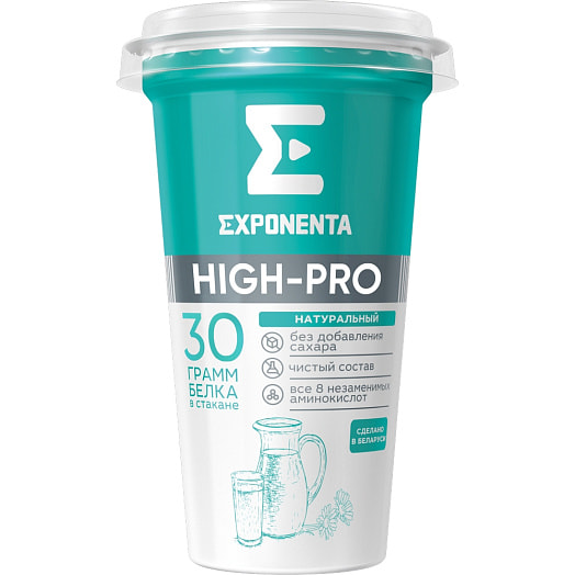 Напиток к/м обезжир Exponenta Хай-Про 250г п/ст СООО БелСыр Беларусь