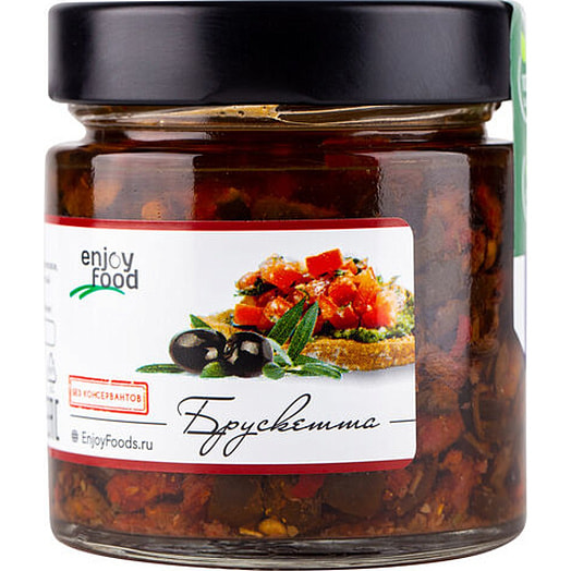 Брускетта с маслинами и вялеными томатами EnjoyFood 85г ст/б Россия