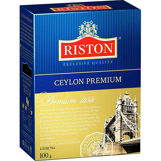 Чай Riston Ceylon Premium 100г Ceylon Premium чёрный UK Beverades Шри-Ланка