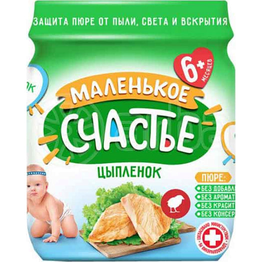 Пюре Маленькое счастье Цыпленок 80г ст/б д/п Беларусь