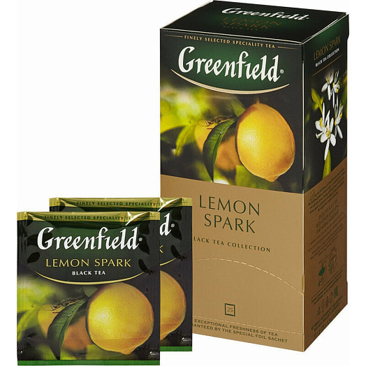 Чай Greenfield 37.5г Lemon Spark черный (25пак*1.5г) Россия