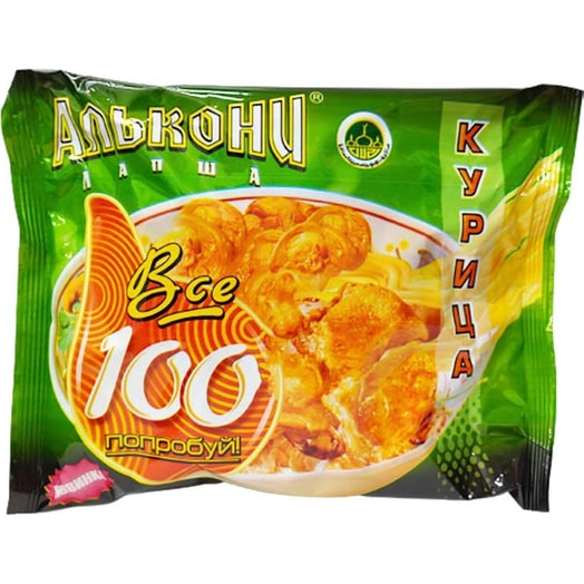 Лапша б/п Алькони 100г пл. со вкусом курицы киргизия