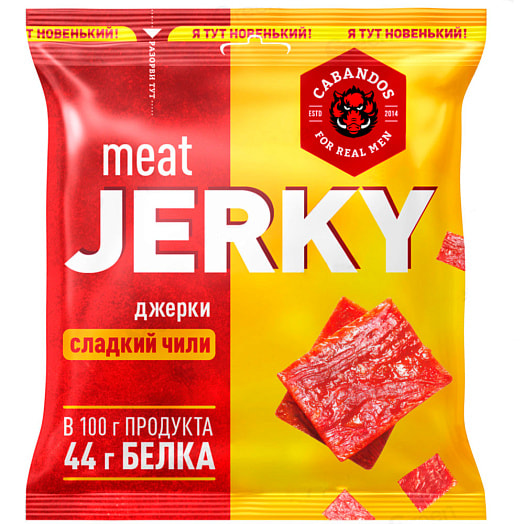 Джерки Сладкий чили с/в из мяса цыплят-бройлеров 40г Ф-л Белмит ЗАО Серволюкс Агро Беларусь Cabandos