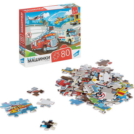 Пазлы 80 Машинки арт.RI8003C ООО Желтый крокодил Беларусь DREAM MAKERS-BOARD GAMES