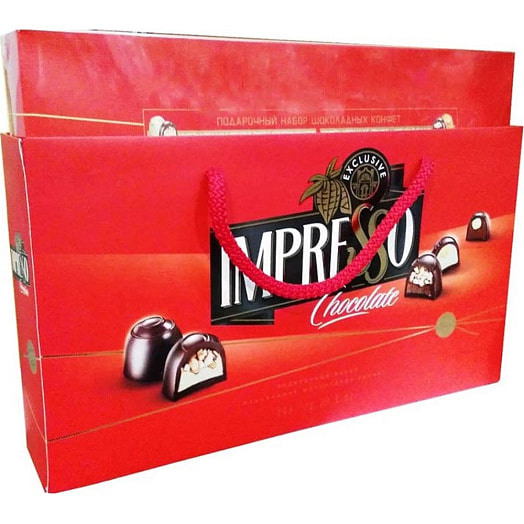 Подарочный набор шоколадных конфет Impresso 424г Красный Беларусь