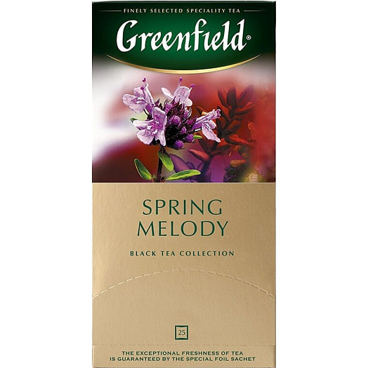 Чай Greenfield Spring Melody 37.5г черный с фруктовым ароматом (25пак*1,5г) Орими Россия