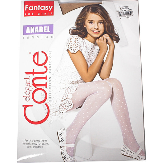 Колготки детские нарядные Conte Elegant Anabel р.104-110 natural арт.16С-46СП Беларусь
