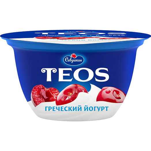 Йогурт Греческий 2% 140г Вишня Савушкин продукт Беларусь
