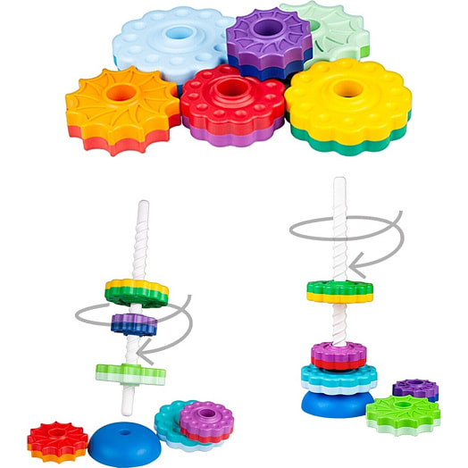 Пирамидка Веселые шестеренки арт.SPIN01 Беларусь Fancy Baby