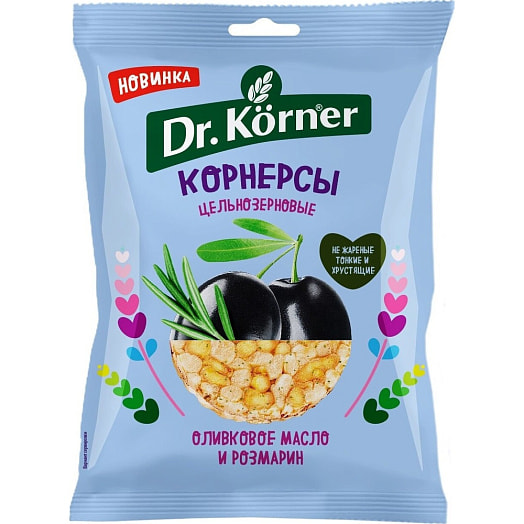 Чипсы Dr.Korner 50г кукурузно-рисовые с оливковым маслом и розмарином Россия