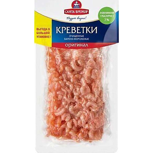 Мясо креветки 400г вареное замороженное Беларусь