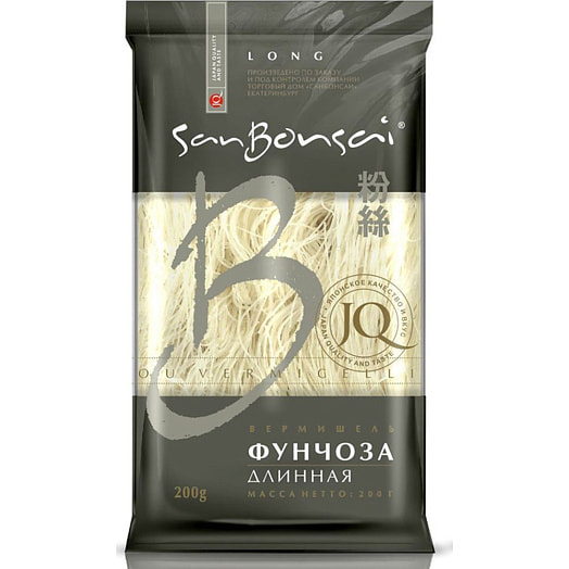 Вермишель бобовая SANBONSAII 200г пакет Фунчоза длинная Китай