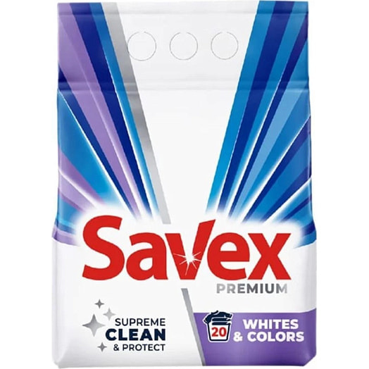 Стиральный порошок Savex Premium Whites&Colors 2кг Болгария Savex