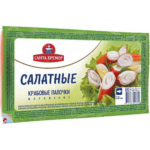 Палочки крабовые Салатные 200г замороженные Санта Импэкс Беларусь