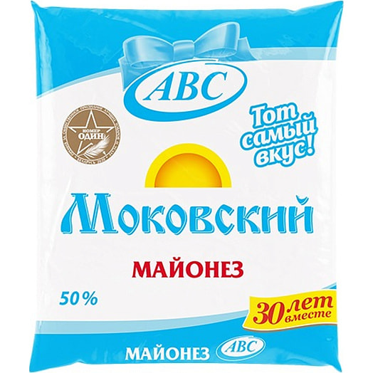 Майонез Моковский 50% 360г ОДО Фирма АВС Беларусь