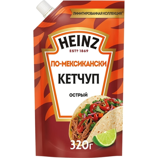 Кетчуп Хайнц по-мексикански острый 320г ООО Петропродукт Отрадное Россия