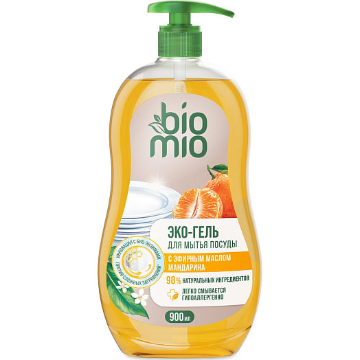 Средство для мытья посуды BioMio Мандарин экологичное 900мл Splat Россия BIOMIO