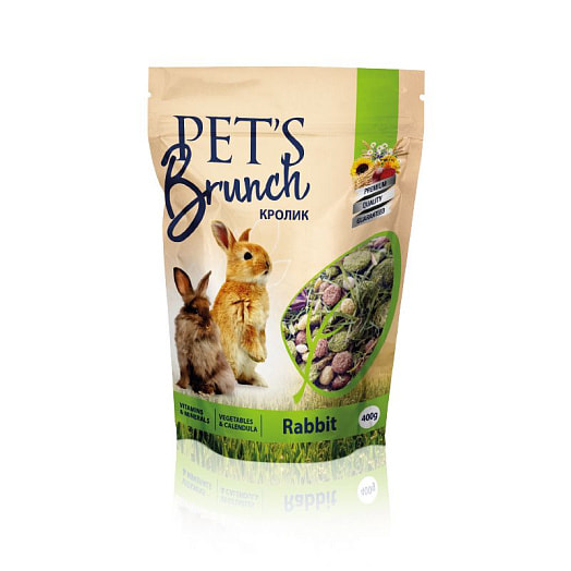 Корм сухой Pets Brunch для кроликов 400г ПЭТС ФУД Беларусь Pets Brunch