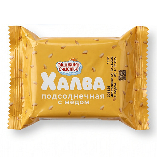 Халва подсолнечная с медом Мишкино счастье 250г ООО Степь-Инвестиции Россия Мишкино