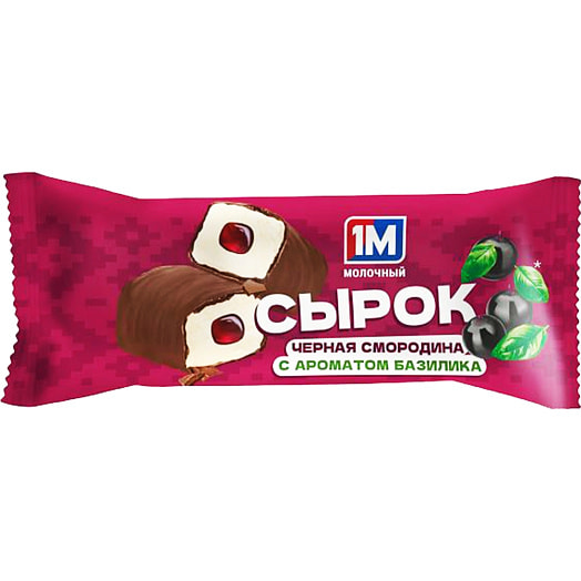 Сырок творожный глазир Черная смородина, базилик 20% 45г ММЗ N1 Беларусь