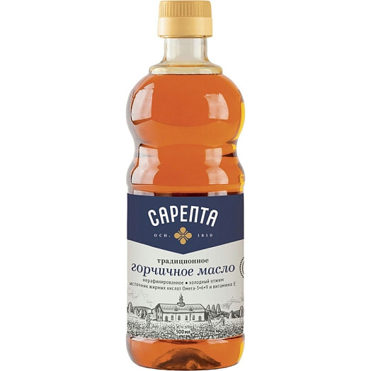 Масло горчичное Сарепта 900мл ВГМЗ Сарепта Россия