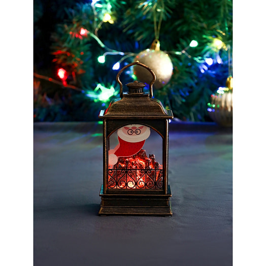 Подсвечник новогодний Санта (7*3,8*12,8см) арт.Т-5955 Китай