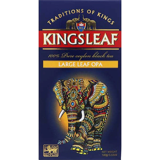 Чай Kings Leaf 100г карт/уп. листовой черный цейлонский Basilur Tea Export Шри-Ланка KINGS LEAF