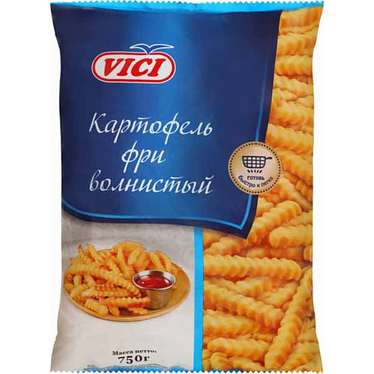 Картофель замороженный Vici 750г фри волнистый Польша