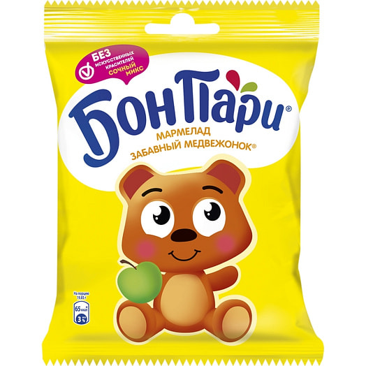 Жевательный мармелад Бон Пари Забавный медвежонок со вкусом фруктов 75г Россия Nestle