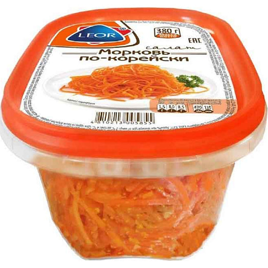 Салат Морковь по-корейски 380г Леор пластик Беларусь