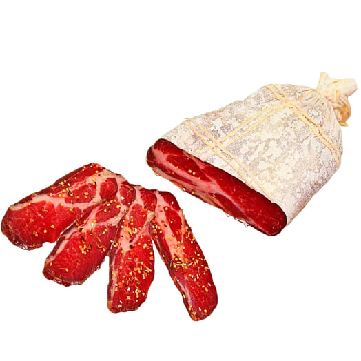 Продукт из мяса свинины Шея сыровяленая Капоколло в/у Могилевский мясокомб Беларусь